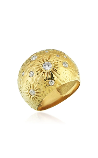 Shop Evren Kayar Women's Celestial Moon 18k Yellow Gold Diamond Ring