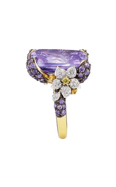 Shop Anabela Chan Women's Cinderella 18k Yellow Gold Amethyst; Diamond Ring In Purple