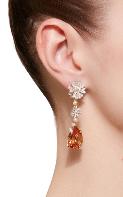 Shop Anabela Chan Women's Convertible Daisy Citrine 18k Gold Vermeil Earrings In Multi