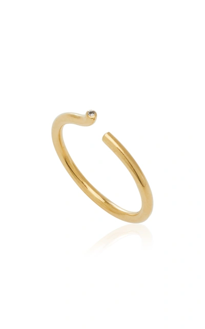 Shop Yael Sonia Women's Rock Asymmetric Diamond 18k Yellow Gold Ring