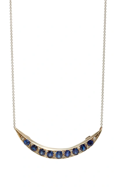 Shop Toni + Chloe Goutal Women's Silver; Sapphire And Diamond Necklace