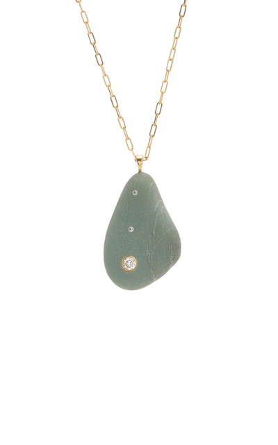 Shop Cvc Stones Women's Bohemia 18k Gold; Diamond And Stone Necklace In Green