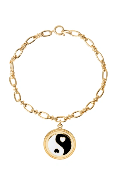Shop Wilhelmina Garcia Gold-plated Yin-yang Bracelet