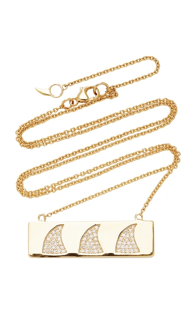 Shop Ondyn Women's Marea Ingot 14k Gold And Diamond Necklace