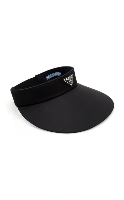 Shop Prada Women's Appliquã©d Shell Visor In Black