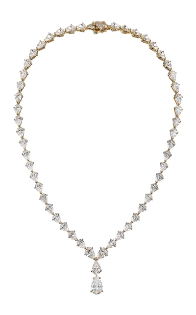 Shop Anabela Chan 18k Yellow Gold Diamond Nova Necklace In White