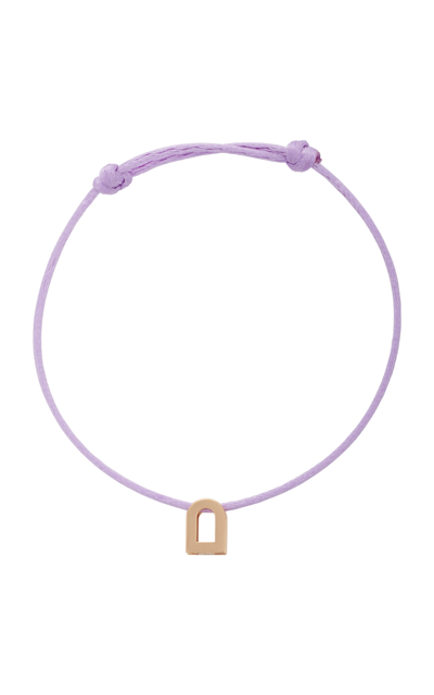 Shop Davidor Women's L'arc Voyage 18k Rose Gold And Silk Bracelet In Purple