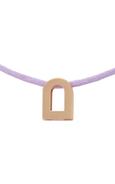 Shop Davidor Women's L'arc Voyage 18k Rose Gold And Silk Bracelet In Purple