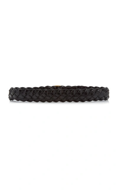 Shop Philosophy Di Lorenzo Serafini Woven Vegan Leather Belt In Black