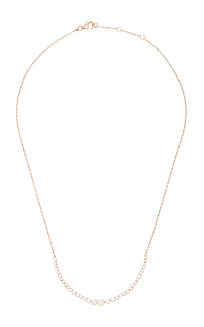 Shop As29 18k Rose Gold Diamond Necklace In Pink