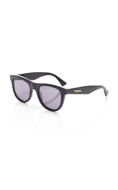 Shop Bottega Veneta Women's The Originals Square-frame Acetate Sunglasses In Black