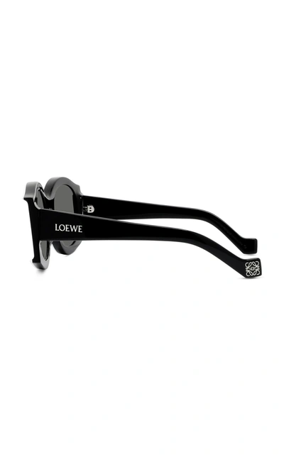 Shop Loewe Women's Paula's Ibiza Round-frame Acetate Sunglasses In Black,pink