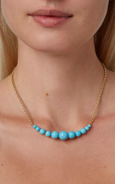 Shop Irene Neuwirth 18k Gold And Turquoise Necklace