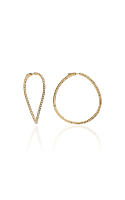 Shop Anita Ko Women's Twisted 18k Gold Diamond Earrings