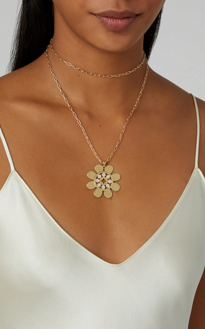 Shop Ashley Mccormick Women's 18k Gold And Diamond Necklace