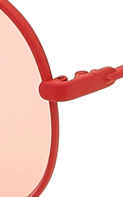 Shop Dior Women's  Camp Aviator-style Metal Sunglasses In Red,green
