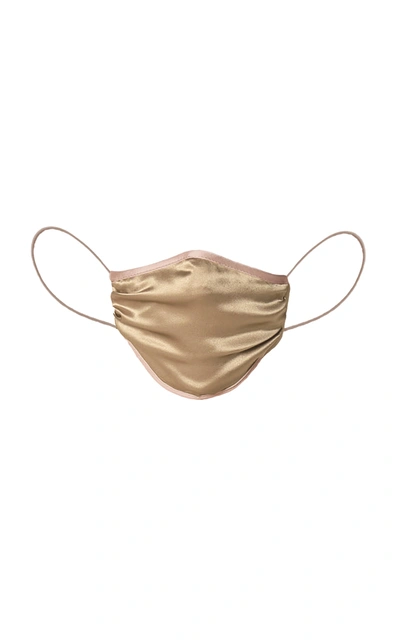 Shop Johanna Ortiz Women's Exclusive Kate Is Wearing Satin-lined Silk Charmeuse Face Mask In Brown,neutral