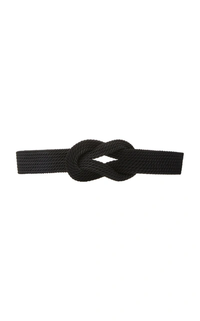 Shop Alberta Ferretti Twisted Rope Belt In Black