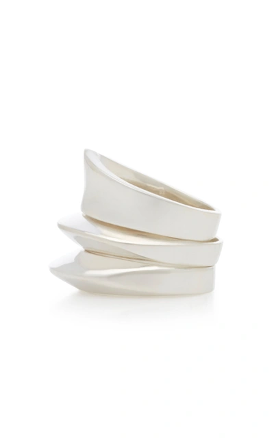 Shop Sophie Buhai Set-of-three Dimple Sterling Silver Rings