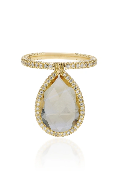 Shop Nina Runsdorf Women's 18k Gold Citrine And Diamond Flip Ring In Yellow