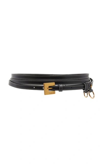 Shop Jacquemus Women's La Moisson Wrap-around Leather Belt In Black