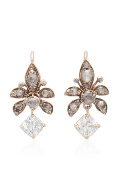 Shop Mindi Mond 18k Rose Gold And Diamond Earrings