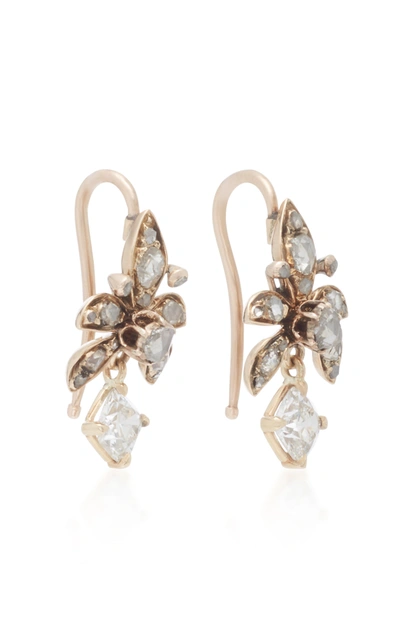 Shop Mindi Mond 18k Rose Gold And Diamond Earrings