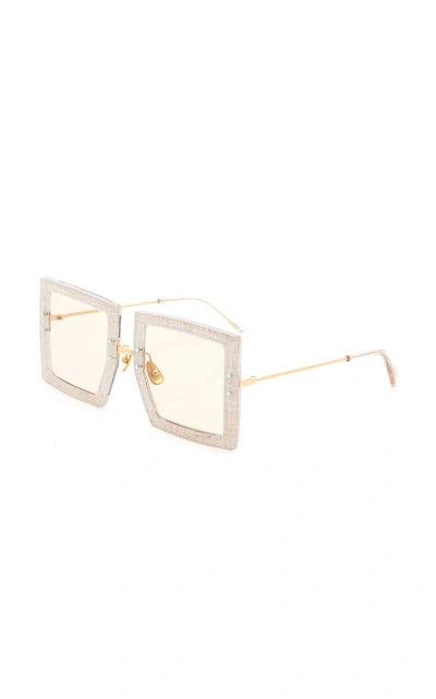 Shop Jacquemus Women's Les Carrees Oversized Square-frame Acetate Sunglasses In Neutral