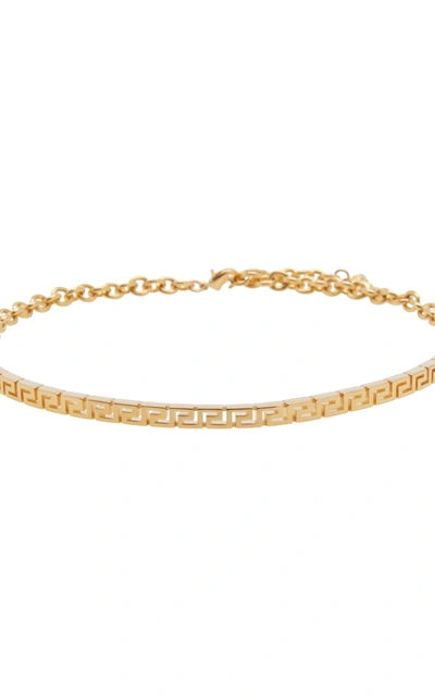 Shop Versace Greca Gold-tone Choker