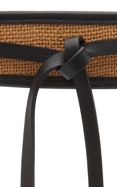Shop Maison Boinet Women's Nappa Leather-trimmed Corset Belt In Black,white