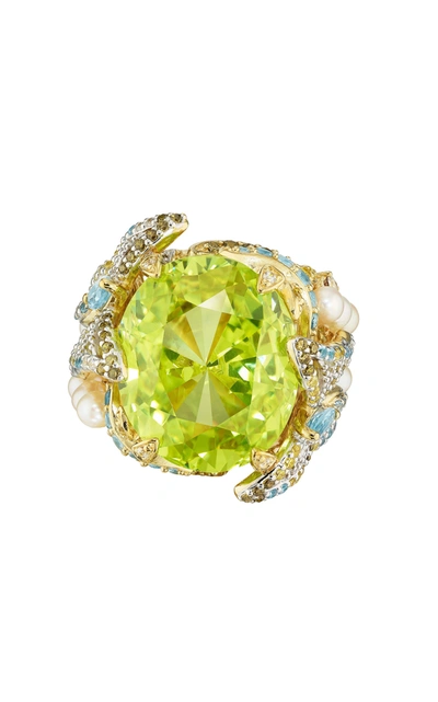 Shop Anabela Chan 18k Gold & White Gold Lemon Swallowtail Ring In Yellow