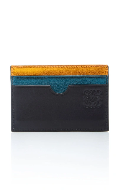 Shop Loewe Women's Rainbow Plain Leather Card Holder In Multi