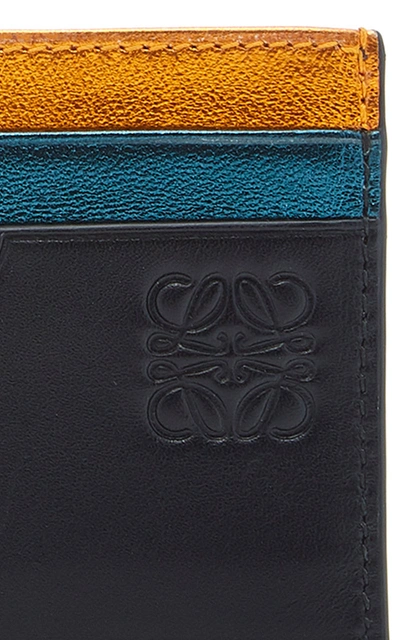 Shop Loewe Women's Rainbow Plain Leather Card Holder In Multi