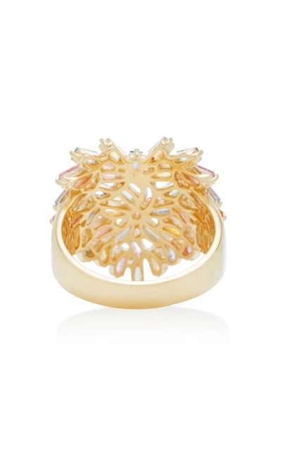 Suzanne Kalan 18k Yellow-gold And Diamond Pastel Heart Ring In Pink