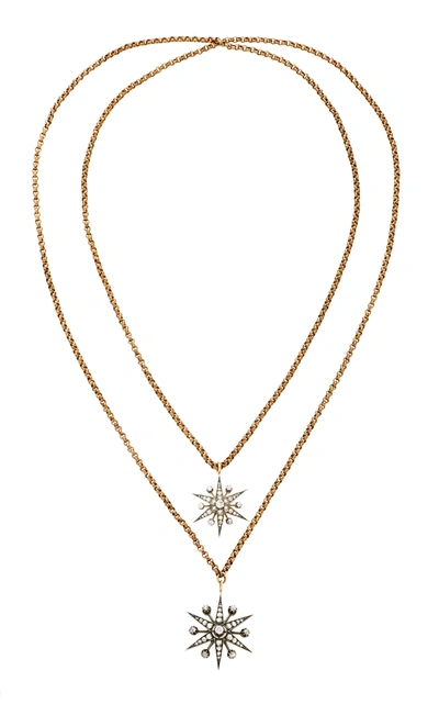 Shop Toni + Chloe Goutal Women's Ava One-of-a-kind Antique Gold And Diamond Double Necklace
