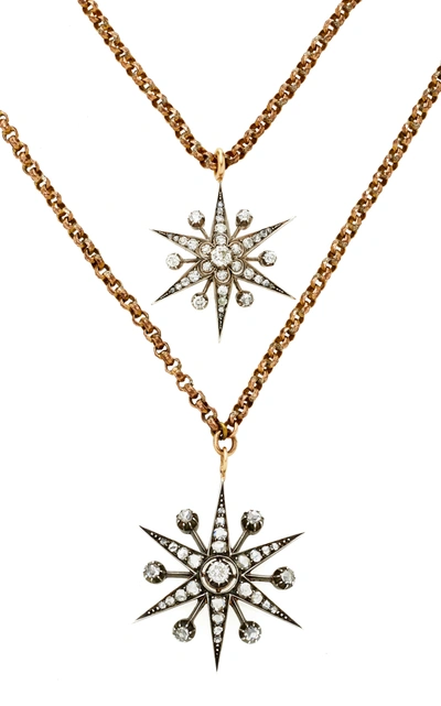 Shop Toni + Chloe Goutal Women's Ava One-of-a-kind Antique Gold And Diamond Double Necklace