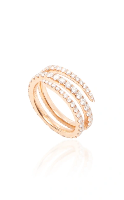 Shop Anita Ko Women's Diamond Coil Ring In Gold