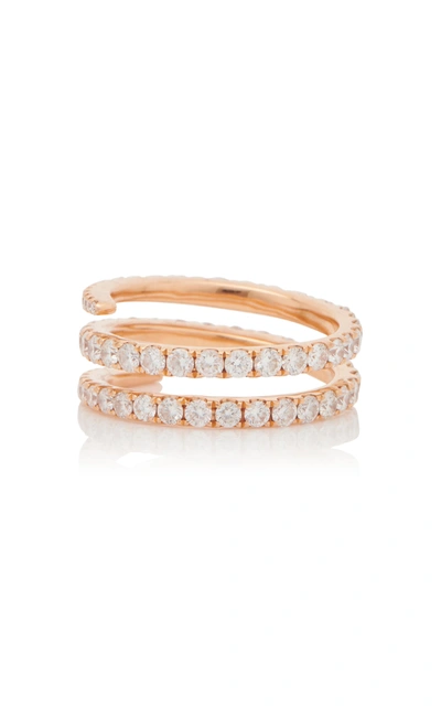 Shop Anita Ko Women's Diamond Coil Ring In Gold