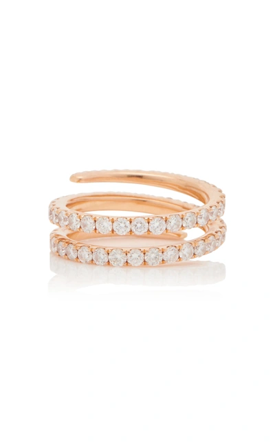 Shop Anita Ko Women's Diamond Coil Ring In Gold
