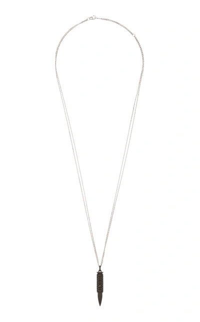 Shop Akillis Titanium Diamond Necklace In Black