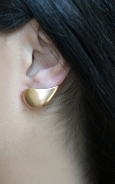 Nada Ghazal Fuse Earlobe 18k Gold Single Earring In Gold