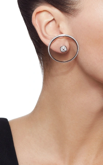 Shop Nikos Koulis Women's Universe Single Earring With Removable Stud In White
