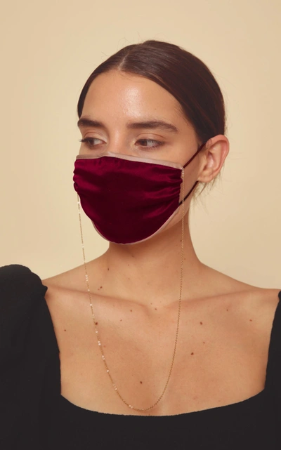 Shop Johanna Ortiz Women's Exclusive Kate Is Wearing Satin-lined Silk Charmeuse Face Mask In Red
