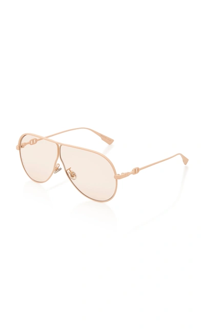 Shop Dior Camp Aviator-style Metal Sunglasses In Pink