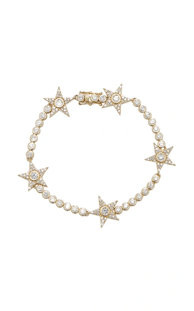 Shop Sheryl Lowe Women's 14k Gold Diamond Tennis Bracelet In Metallic