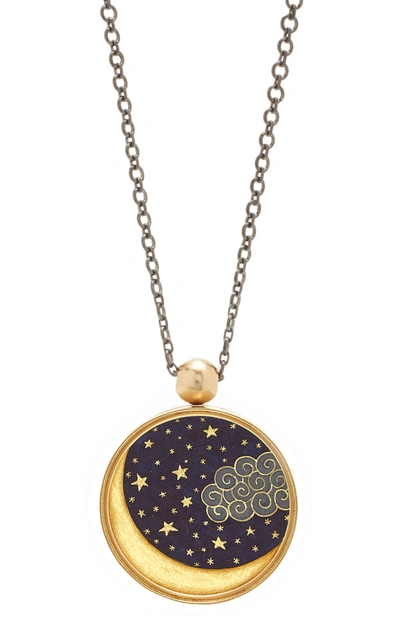 Shop Ouroboros Reversible 18k Gold Hand-painted Necklace