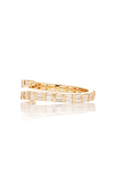 Shop Anita Ko Women's Two Row Baguette Diamond Coil Ring In Gold