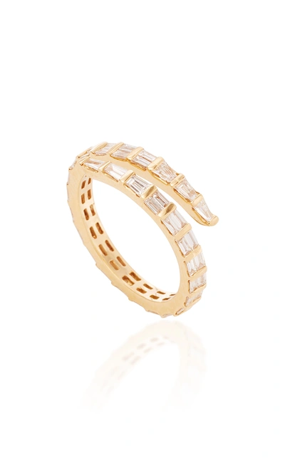 Shop Anita Ko Women's Two Row Baguette Diamond Coil Ring In Gold