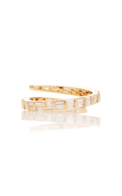 Shop Anita Ko Women's Two Row Baguette Diamond Coil Ring In Gold