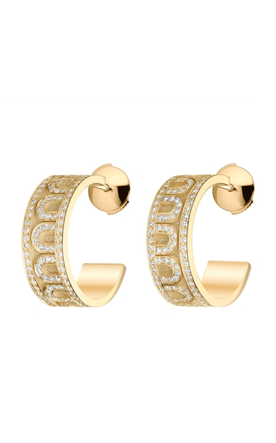Shop Davidor Women's L'arc 18k Yellow Gold Diamond Hoop Earrings